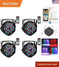 36W LED RGB Par Lights for DJs - 7 Lighting Effects, Dual Mounting Brackets - $119.99