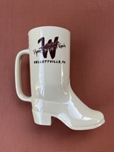Flying W Ranch Boot Cup Mug Souvenir Plastic Kellertville PA - $9.74