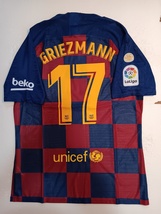 Antoine Griezmann Barcelona La Liga Match Slim Blue Home Soccer Jersey 2019-2020 - £71.17 GBP