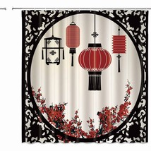 Asian Chinese Style Shower Curtain 70x70 Inches - $54.44
