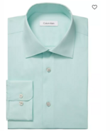 Calvin Klein Men&#39;s Steel Reg Fit Stain Shield Perform Dress Shirt - Sz 1... - $25.34 CAD