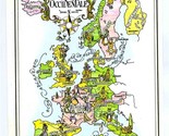 Pan American World Airways Europe Occidentale Map Menu Rainbow Service  - $34.61