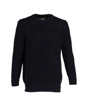 Burberry Fisherman&#39;s Open Knit Pullover In Cotton Men Blue L - $186.20