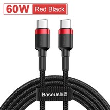 Baseus USB C to USB Type C Cable for MacBook Pro Quick Charge 3.0 100W PD Fast C - £9.62 GBP