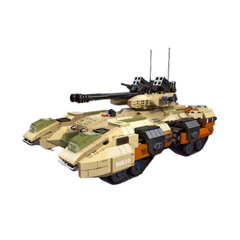 MOC 1270PCS Military Series Tank M850 Battle Soldier Building Blocks DIY Model - £69.93 GBP