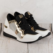 Michael Kors Liv Trainer Signature Logo Sneakers Women&#39;s Shoes Black Siz... - $2,886.76 MXN