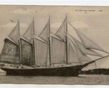 An Old Four Master Ship Postcard Thomaston Maine 1945 - $11.88
