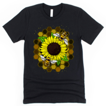 Sunflower Bee Beekeping Aparist Floral Hippie Boho Unisex T-Shirt - £22.50 GBP