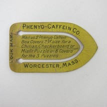 Phenyo-Caffein Co Worcester MA Advertising Bookmark Quack Medicine JL Bi... - £7.80 GBP