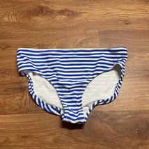 Lands End Girls Hipster Bikini Bottom Blue White Striped Size 16/XL - $19.80