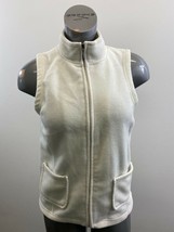 Tradition Women&#39;s Full Zip Fleece Vest Size Small White Polyester Mock Neck - £10.81 GBP