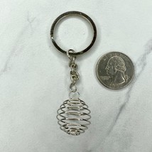Silver Tone Spring Beehive Swirl Keychain Keyring - $6.92