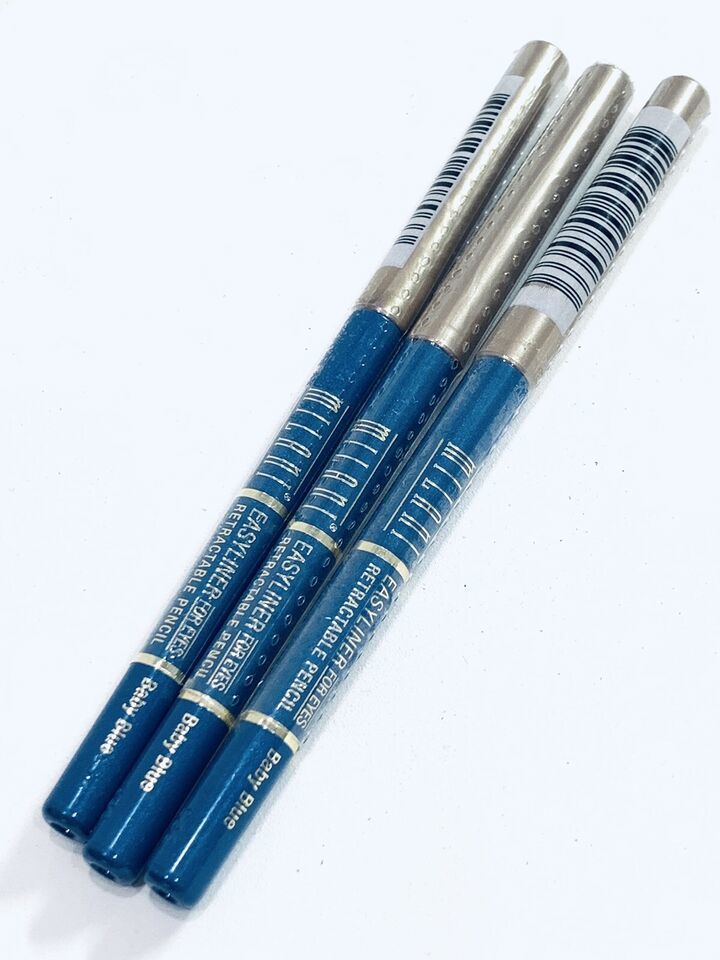 3X MILANI Easyliner For Eyes Retractable Eyeliner- BABY BLUE - RARE Sealed - $11.85