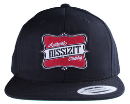Dissizit! KOS Label Yupoong Black Baseball Snapback Hat Compton California NWT - £11.79 GBP