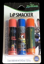 Disney Zootopia Lip Smacker Trio Lip Balm 3 Best Flavor Pack New Old Stock  - £18.20 GBP