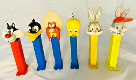 Vintage Pez Dispensers 6 Looney Tunes Bugs Daffy Yosemite Sylvester - $29.64