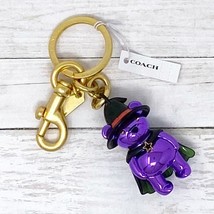 Coach Halloween Witch Bear Bag Charm, Purple, 6072, New With Tags - £75.98 GBP