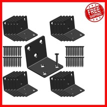 Durable Black L Shape Corner Brace – 2x2x2in, Anti-Rust, 16 Brackets Inc... - $31.67