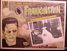 UNIVERSAL HORROR: BORIS KARLOFF (FRANKENSTEIN) LARGE SIZE 11X17  LOBBY CARD - $197.99