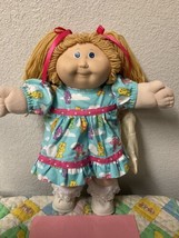 Vintage Cabbage Patch Kid Girl HTF Butterscotch Hair Blue Eyes Head Mold... - £184.16 GBP