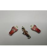 Vintage Mr Peanut Coke Drink Bracelet Charms 2.3cm - £8.28 GBP