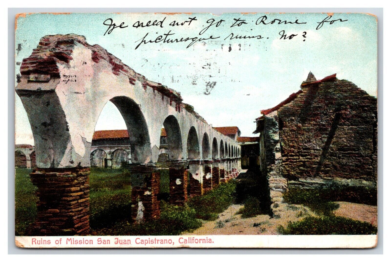 Primary image for Ruins of Arches Mission San Juan Capistrano California CA  DB Postcard H25