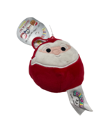 Squishmallows 3.5&quot; Holiday Saint Nick Santa Backpack Clip Push Toy Ornam... - £8.67 GBP