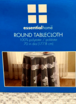 Essential Home Morning Rose 70&quot; Round Floral Tablecloth White Lace - $17.82