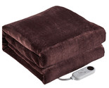59&quot;X50&quot; Electric Heated Plush Throw Blanket Warm 6 Heat Modes Timer Wash... - $77.89