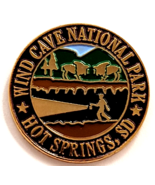 Wind Cave National Park Hot Springs SD Bison Cave Explorer NPS Souvenir Pin - $20.89 CAD