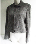 Ann Taylor Stretch Herringbone Tweed Silk Wool Cropped Jacket Blazer Wom... - £22.50 GBP