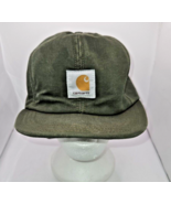 Vtg Carhartt Cap MEDIUM Made in USA Hat Ear Flaps Insulated Quilted Canv... - £16.85 GBP