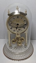 Vintage Bulova y Clock With Genuine Lead Crystal Base Made in Germany - £94.00 GBP