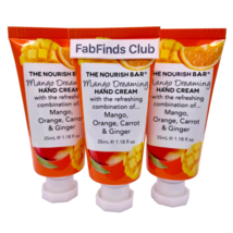 The Nourish Bar Mango Dreaming Hand Cream Set 3.54oz (3x1.18oz) Sealed Travel Sz - $15.52