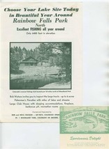 Rainbow Falls Park Brochure &amp; Card Woodland Park Colorado 1950&#39;s - $27.72