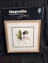 Vintage Janet Powers Magnolia Cross Stitch Pattern (1994) Green Apple Co # 620 - £3.72 GBP