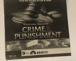 Crime And Punishment TV Guide Print Ad TPA6 - £4.66 GBP