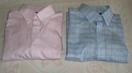Stafford Men&#39;s Dress Shirt Lot Of 2 Long Sleeve Size Medium Classic Fit  - $41.05 CAD