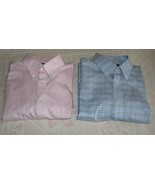 Stafford Men&#39;s Dress Shirt Lot Of 2 Long Sleeve Size Medium Classic Fit  - $41.11 CAD