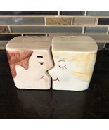Salt &amp; Pepper Shaker Man Woman Couple “A Perfect Match” Made In Taiwan - $14.92 CAD
