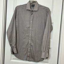 TD Thomas Dean Mens Long Sleeve Casual Dress Shirt XL - £35.17 GBP