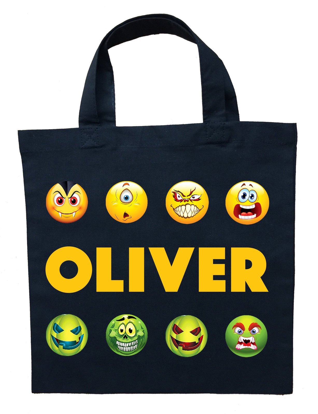 Emoji Trick or Treat Bag - Personalized Emojicon Halloween Bag