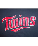 MLB Minnesota Twins Baseball Logo Navy Graphic Print T-Shirt - XL - £13.60 GBP