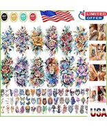 Durable Waterproof Temporary Tattoos - 63 Sheets of Elegant Floral &amp; Fun... - $315.55 MXN