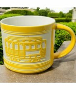 SF Mercantile San Francisco Embossed Street Car Yellow White 14oz Coffee... - $24.49 CAD