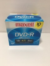 Maxell DVD-R Data Video 10 Pack New Sealed (A3) UPC 025215625800 - $14.24