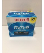 Maxell DVD-R Data Video 10 Pack New Sealed (A3) UPC 025215625800 - $261.59 MXN