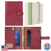 WONDERPOOL Leather Journal Dotted Paper Refillable Writing Binder Notebo... - $35.73