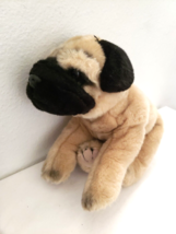 Toys R Us Animal Alley Pug Dog Plush Stuffed Animal 12&quot; Brown Tan Puppy - £13.12 GBP