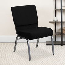 Black Fabric Church Chair XU-CH0221-BK-SV-GG - £87.30 GBP
